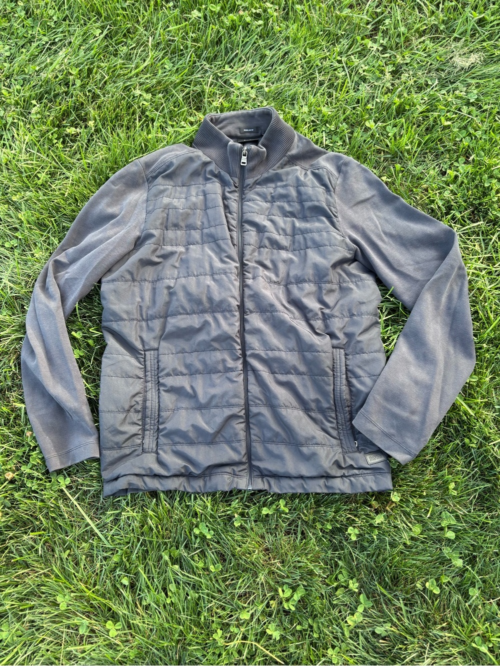 Hugo Boss Men's Quilted Hybrid Jacket -  Blue